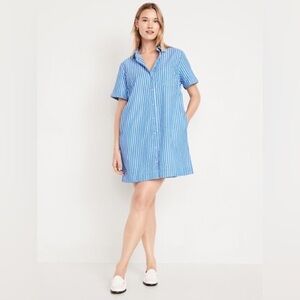 Old Navy Striped Mini Shirt Dress